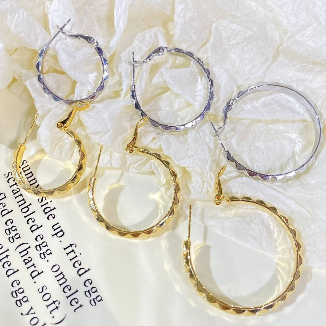 铜合金耳饰  轻奢高级感耳圈耳饰 6257