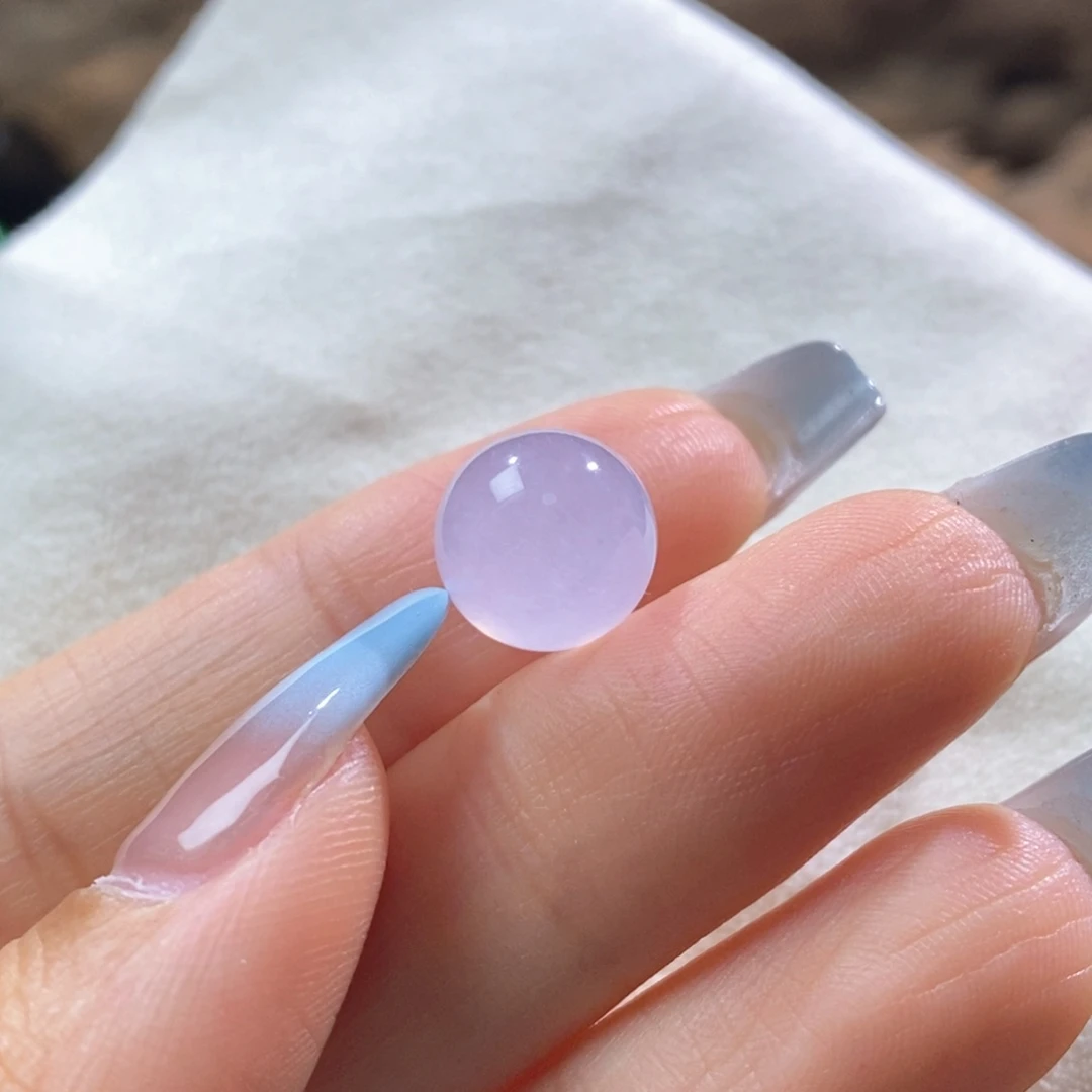 翡翠未镶嵌颈饰翡翠冰红粉圆珠11.3mm