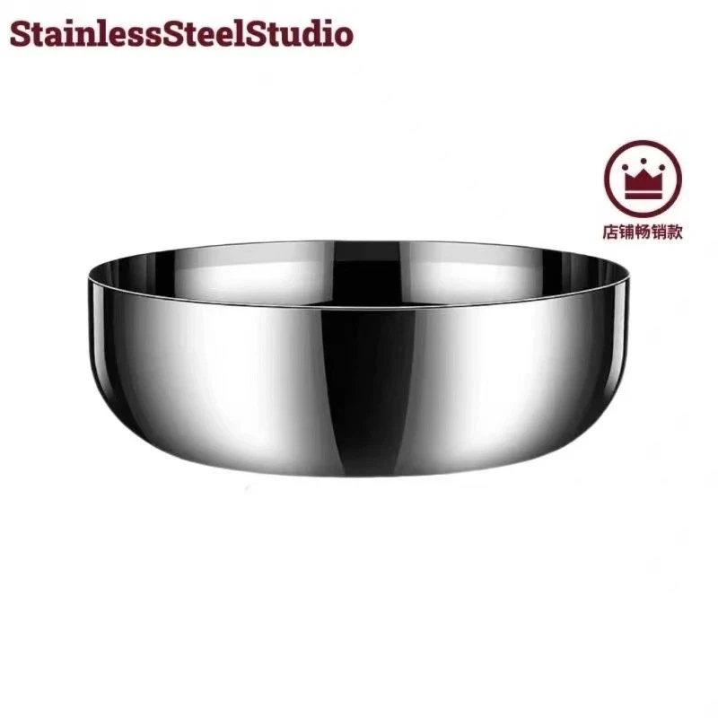 不锈钢和面盆家用汤锅火锅盆厨房洗菜盆加厚发面耐用揉面盆简约9