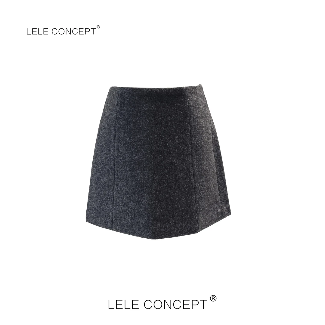 LELE CONCEPT｜【如一】都市时装百搭设计款拼接一步裙Q0441