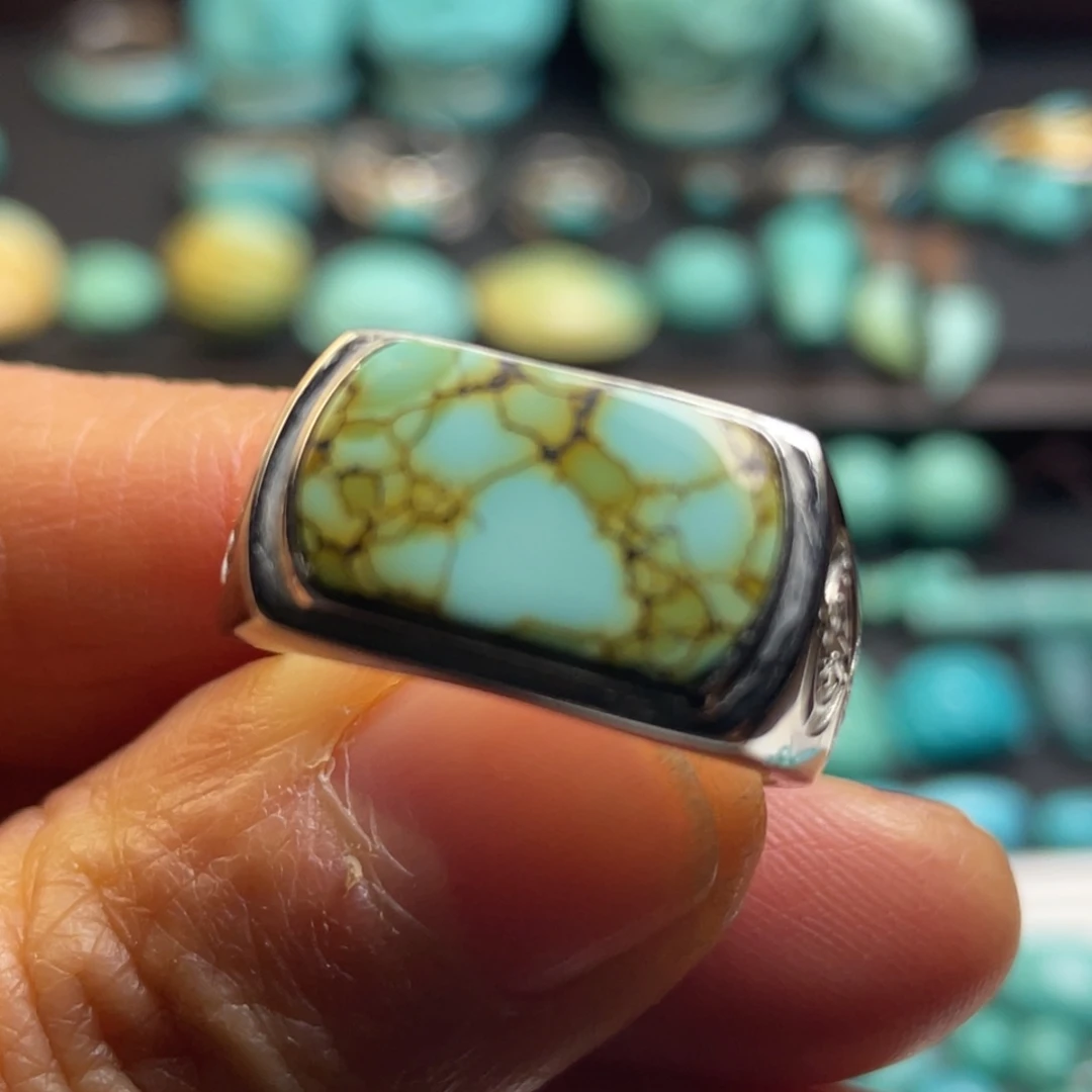 绿松石银S925镶嵌颈饰