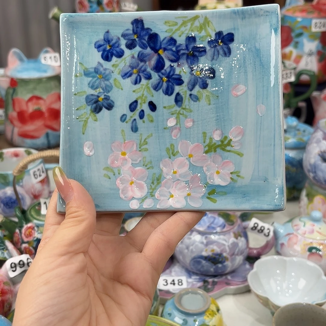 景德镇手绘高温釉下彩陶瓷茶具
