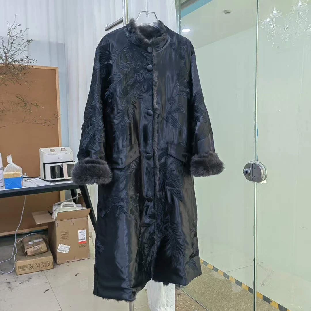 冬季女款长款中长款厚款派克服