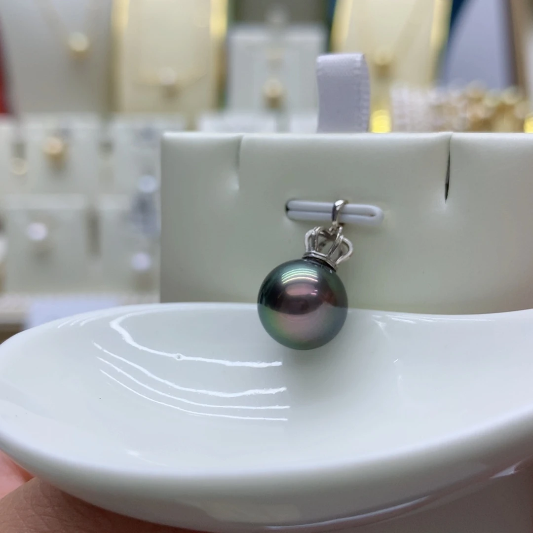 18K金镶嵌海水珍珠吊坠(不含链)