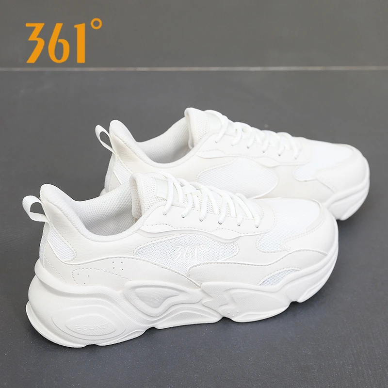 361°女鞋跑鞋2025新款秋季学生白色百搭旅游鞋子官方正品运动鞋女