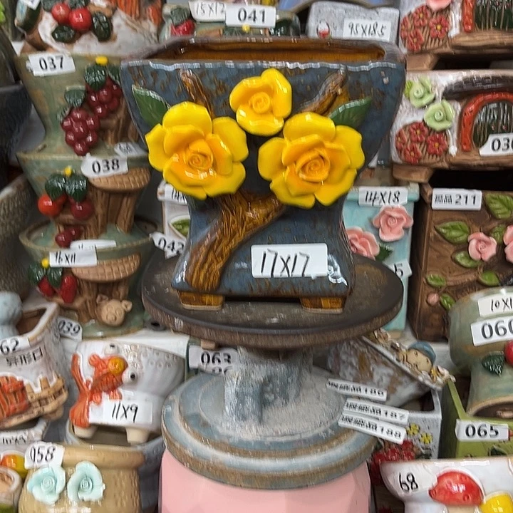 紫砂花盆粗陶材质多肉花盆