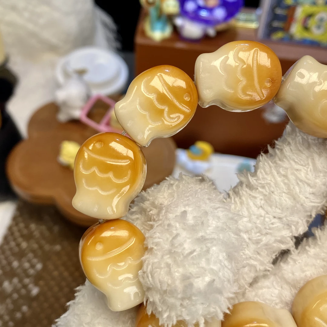 象牙果原果雕刻手工炭烧Q版小丑鱼手串可爱手串礼物