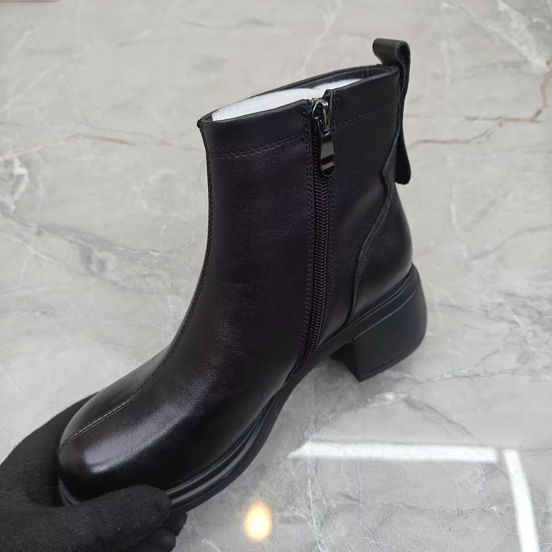 c（孤品）37码粗跟女靴(牛皮)00067