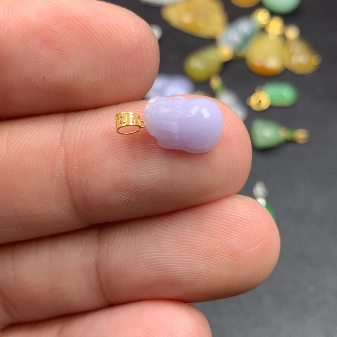 【闪购商品】颈饰18K金镶嵌翡翠翡翠