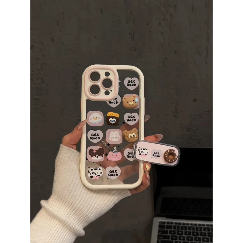 卡通头像适用苹果16pro创意iPhone15奶油华为p80手机壳可爱女荣耀