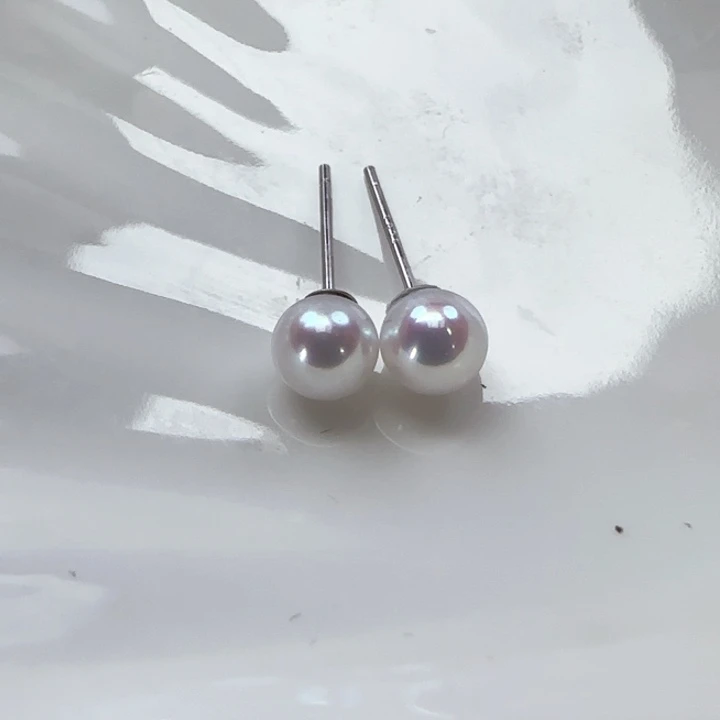 淡水珍珠耳饰银S925镶嵌