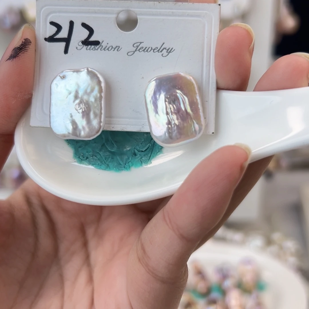 淡水珍珠耳饰银S925镶嵌