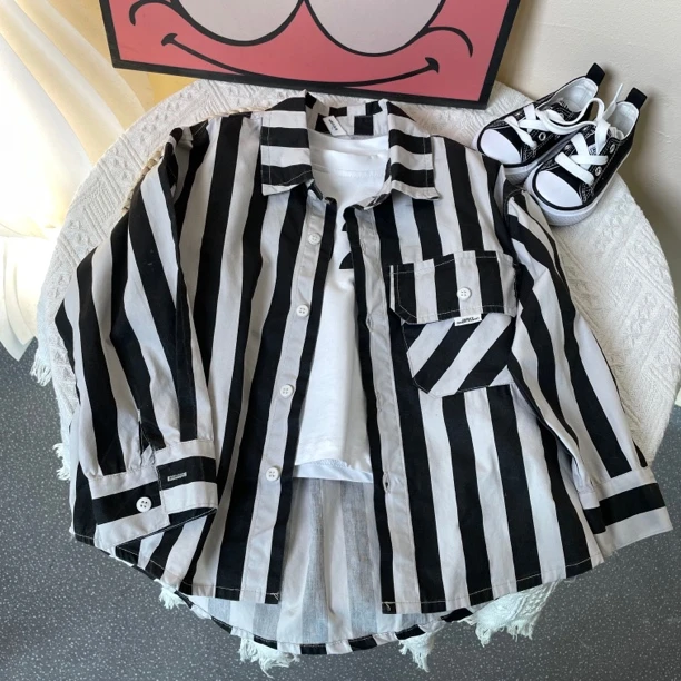 979时尚潮流衬衫男女童韩系