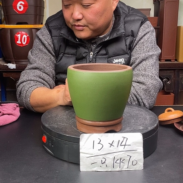 紫砂花盆货号一只KK70