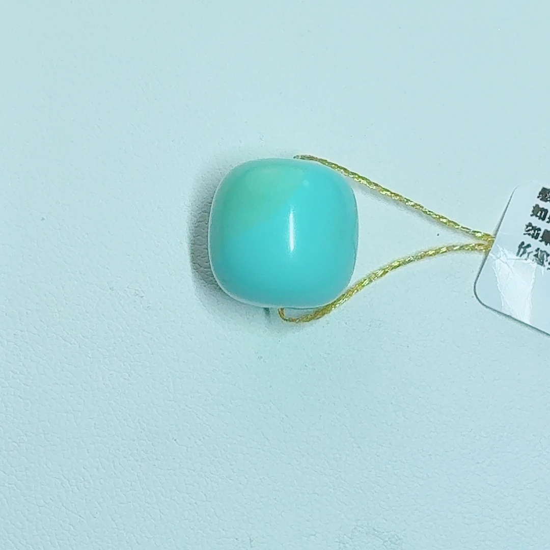 绿松石未镶嵌珠宝奇石饱满老型珠14+