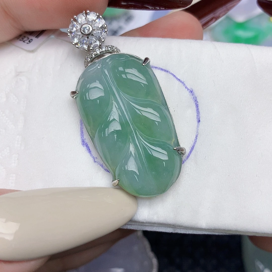 翡翠未镶嵌颈饰天然缅甸翡翠a货百元以上9元证书费自理