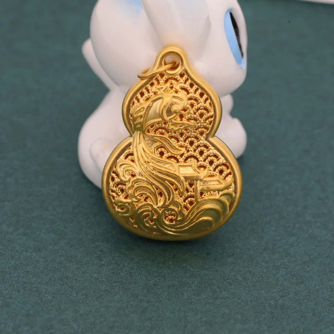 IBELOVE 足金999镂空年年有鱼葫芦吊坠1.73/AFE-3-精3