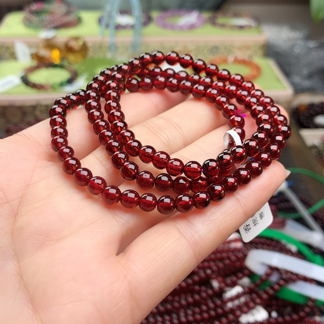 手链石榴石未镶嵌手串5.5