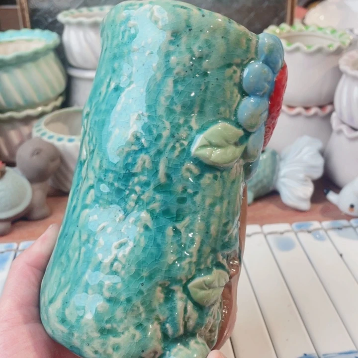 陶瓷半手工花盆浮力炸