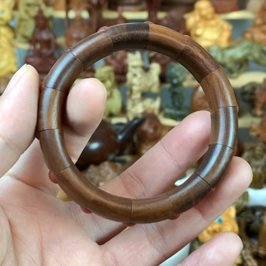 花梨木类黑***年檀木手镯块好货