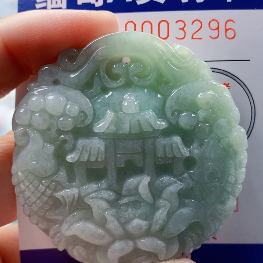 翡翠未镶嵌吊坠(不含链)