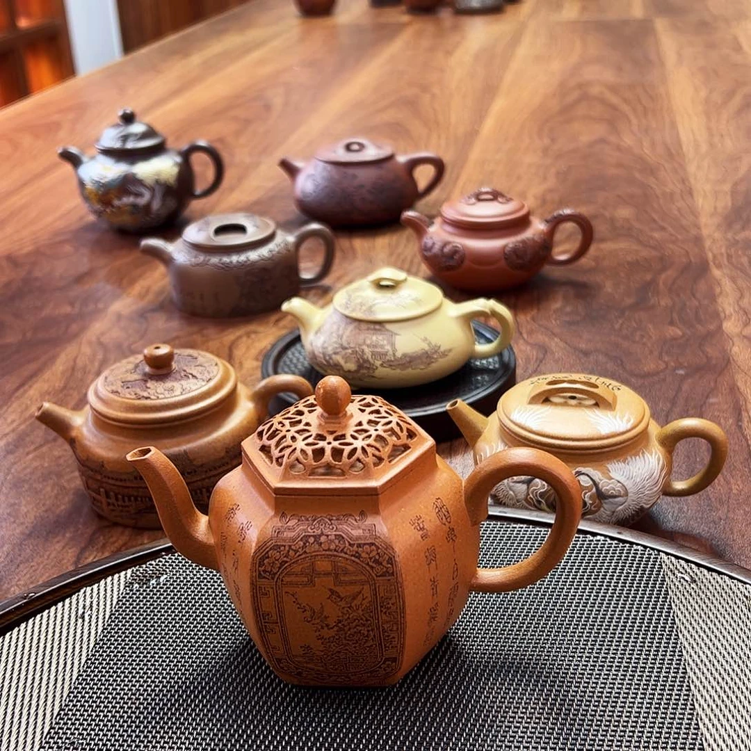 带***哥茶壶紫砂古风庭院