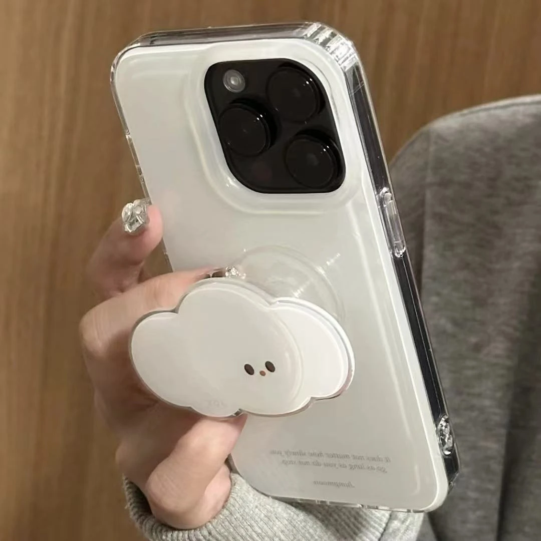 欧克里里云朵英文支架适用苹果16大孔手机壳华为P70vivo小米oppo