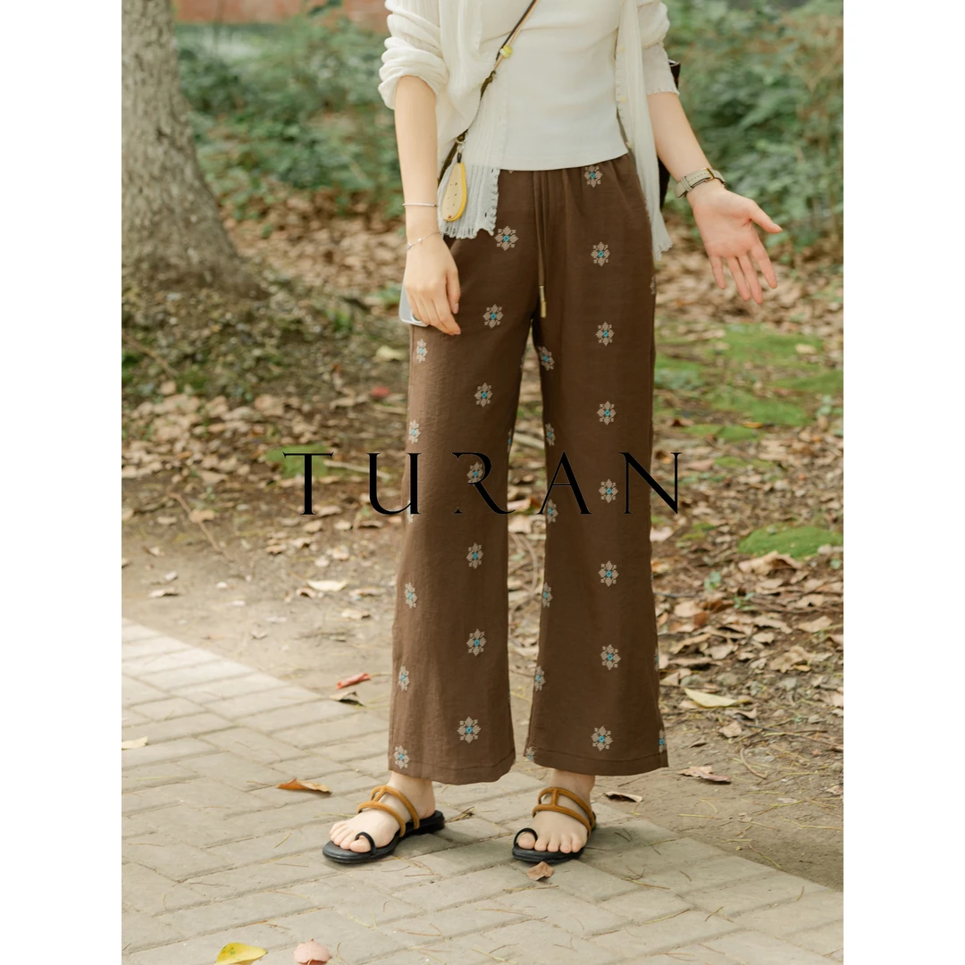 良辰度假民族风重工刺绣天丝亚麻棉显瘦半裙九分裤系列TRZY0943