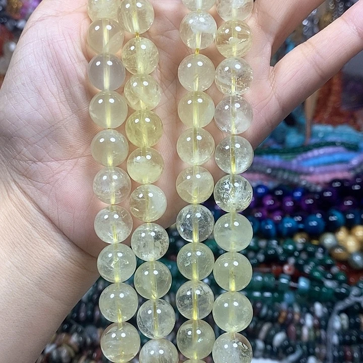 未镶嵌玛瑙/玉髓珠宝半成品柠檬晶卡14mm