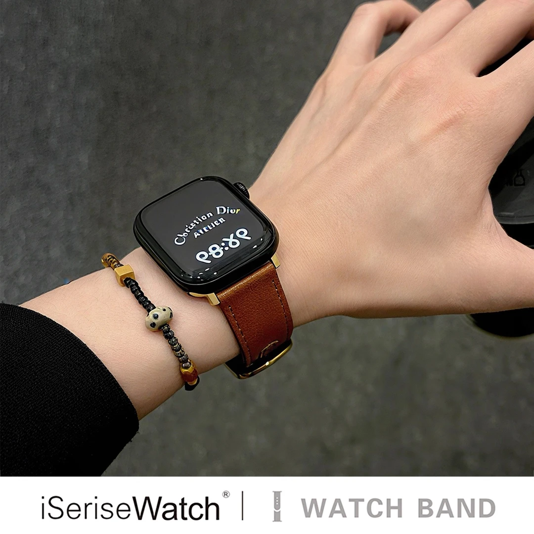 【原创复古德训表带】iserisewatch适用iWatchs11表带苹果手表秋冬