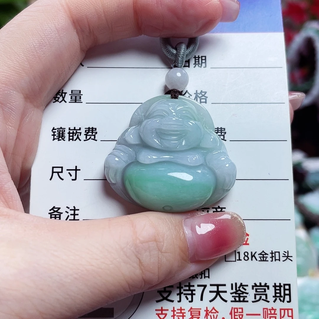 翡翠未镶嵌颈饰佛公50