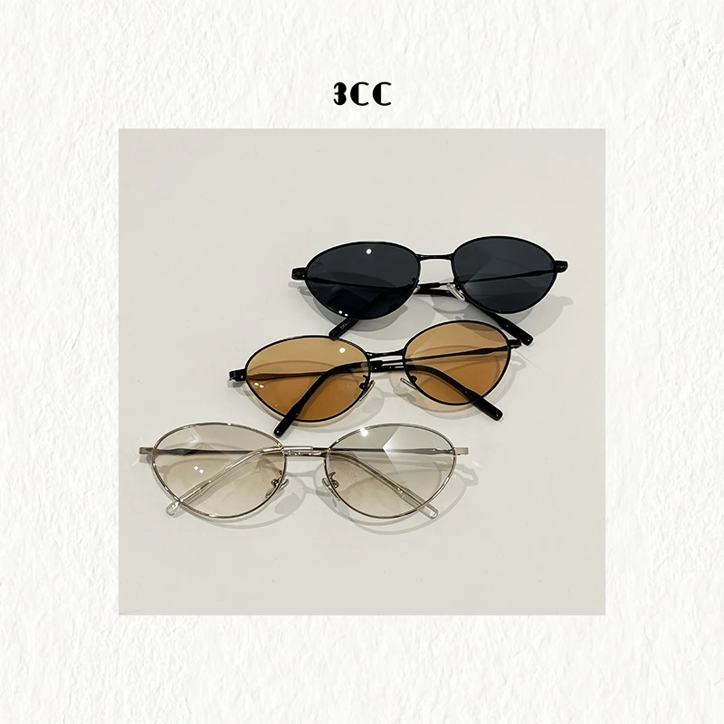 3CC【精致主义】复古金属猫眼太阳镜显脸小高级感素颜墨镜67211