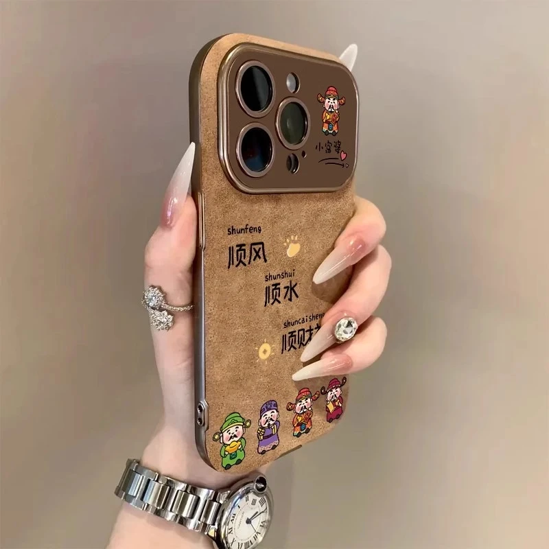 顺风顺水顺财神适用苹果17promax手机壳iphone16pro创意个性15pro