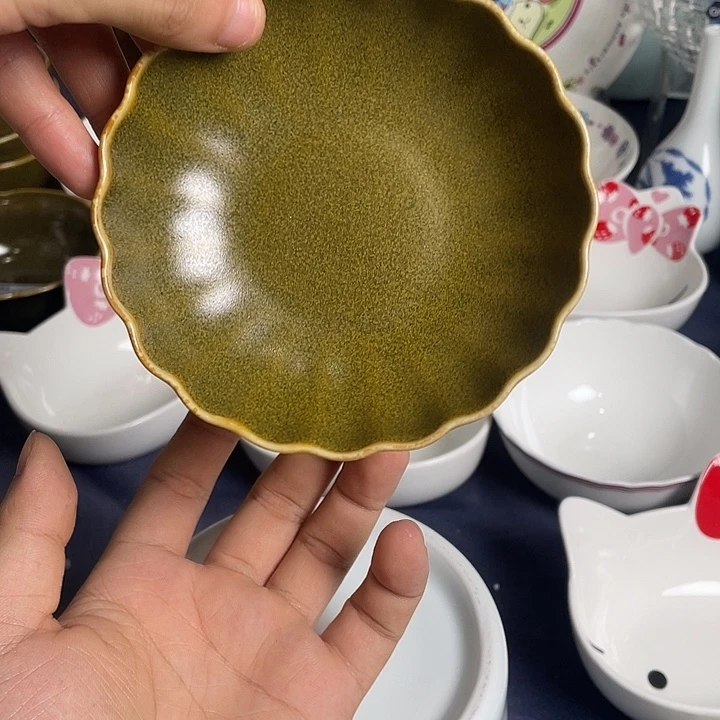 茶叶末菊花大味碟（2只装）