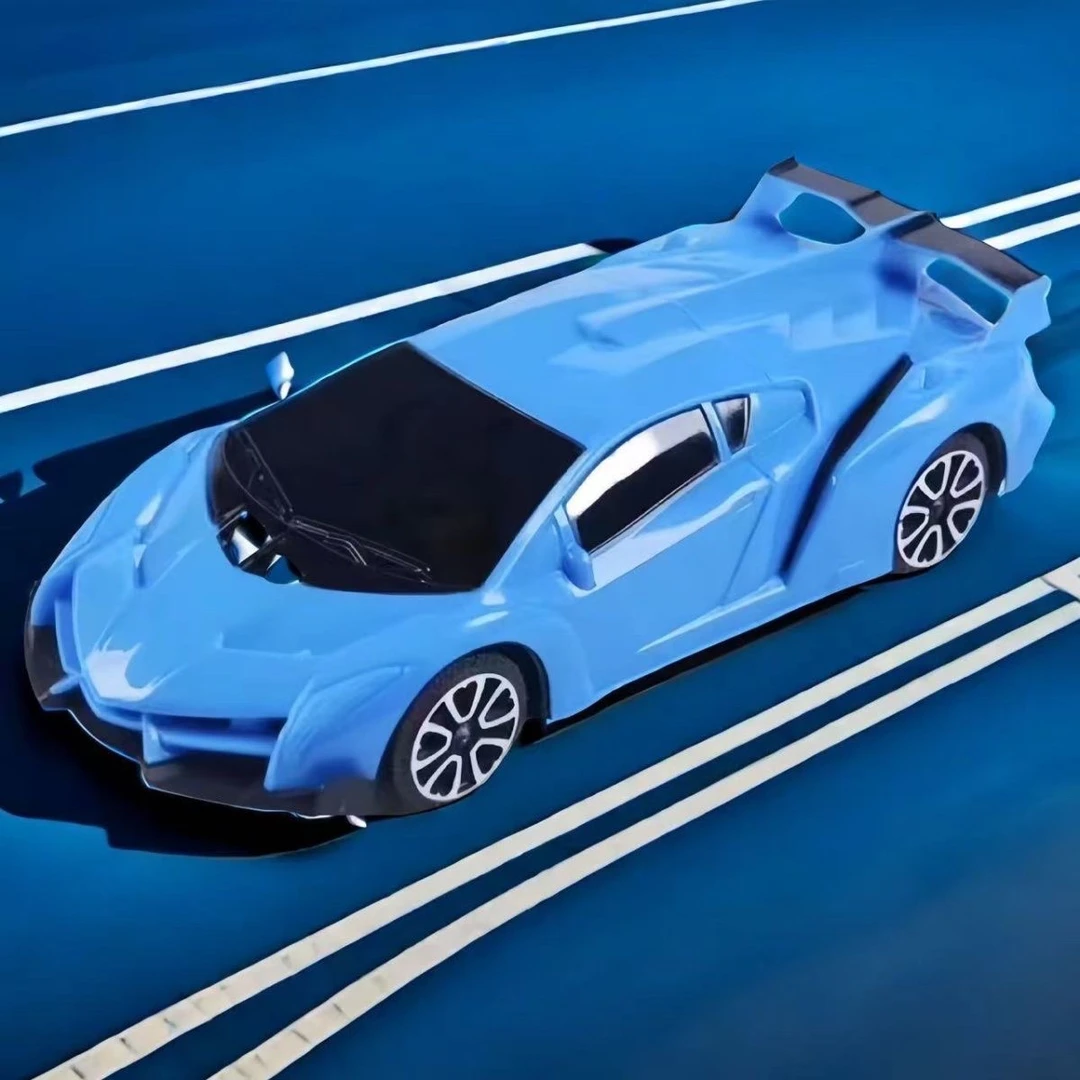 蓝色兰博基尼手动惯性滑行玩具车汽车模型男孩耐玩【下单请看详情】