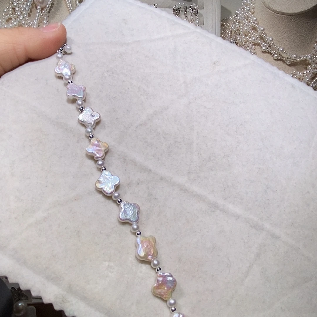 非金属非金属纯银四叶草手链