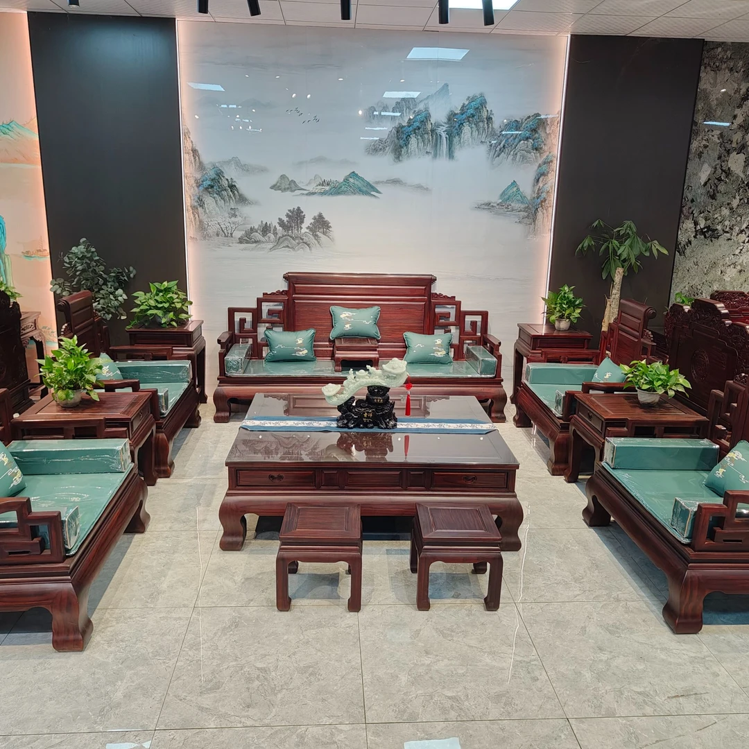 【卷书】中式木质别墅国风仿古沙发家用古典雕花客厅复古古风