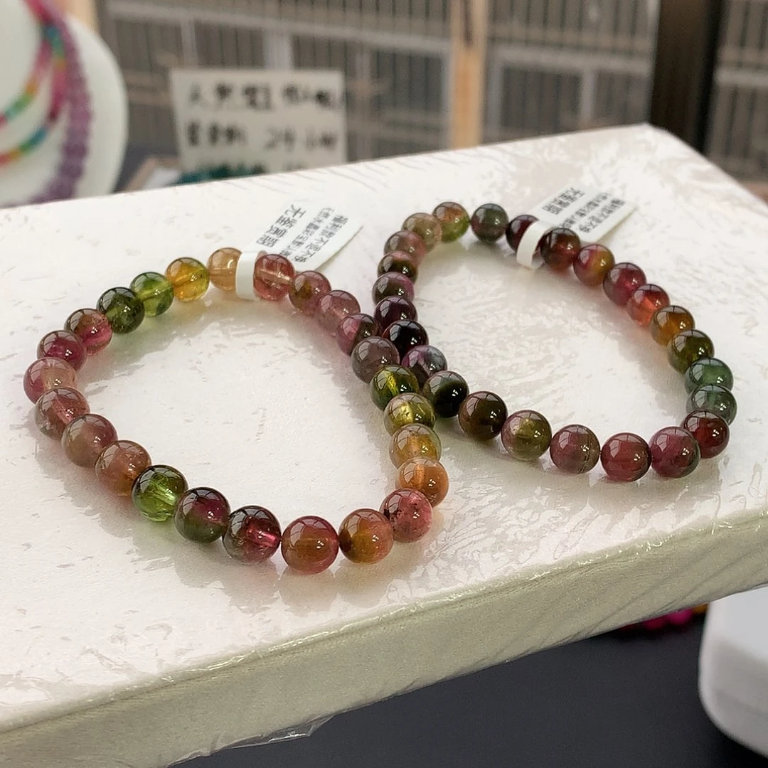 定制碧玺未镶嵌素圈老矿瓜