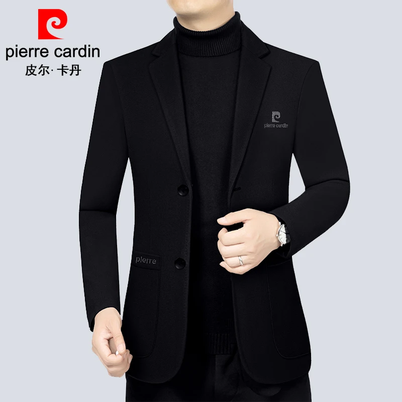 皮尔卡丹春秋高档西装外套男韩版休闲中青年男西服单西上衣爸爸装