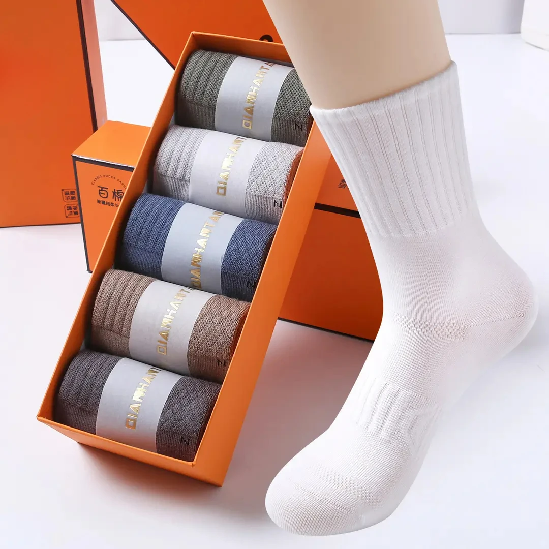 秋冬高筒无骨缝合休闲长筒袜10A抗菌防臭香薰保暖精梳棉袜商品图