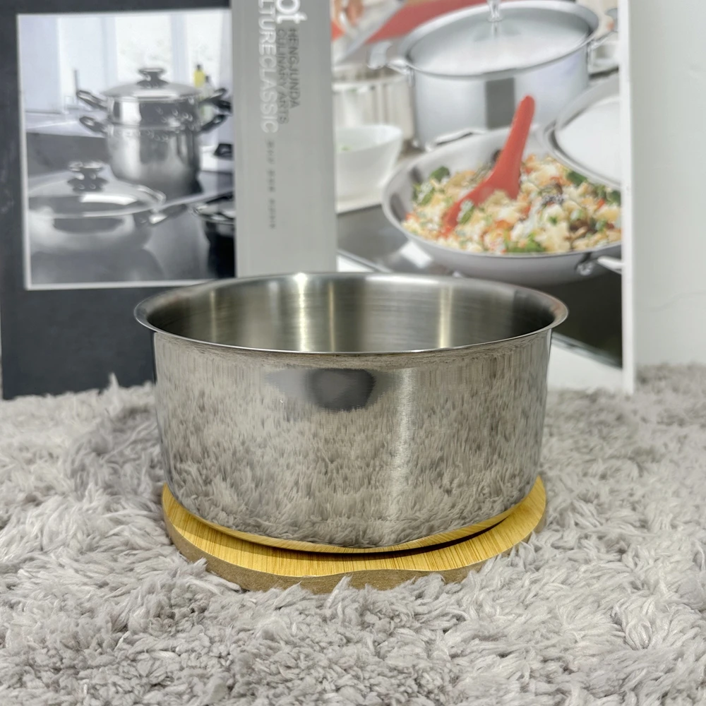 无标食品级304不锈钢多用汤锅锅坯16*7.5cm