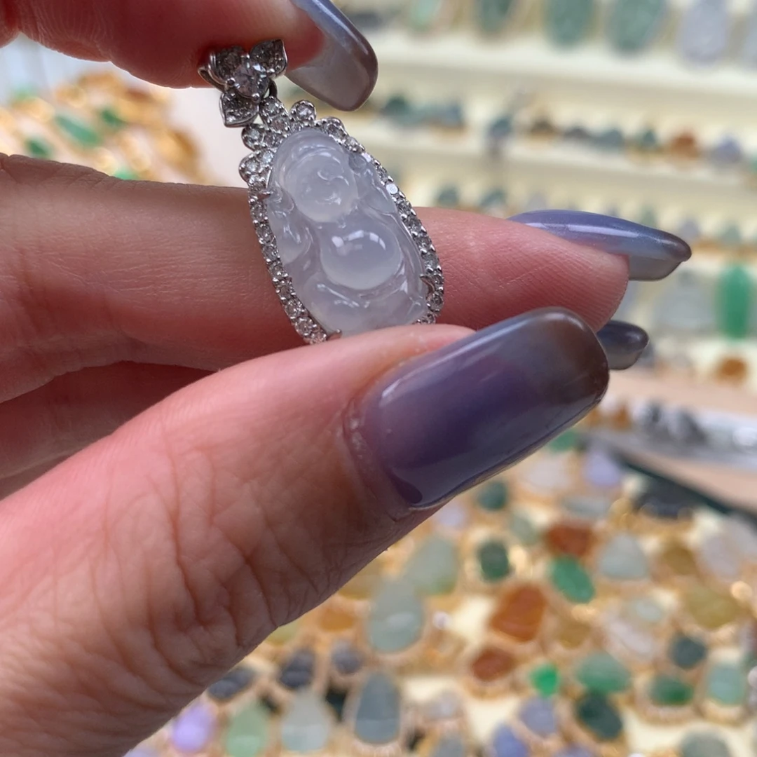 翡翠银S925镶嵌颈饰