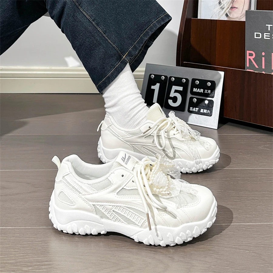 Warrior/回力芭蕾风女鞋复古德训鞋2026新款百搭网面运动休闲鞋女