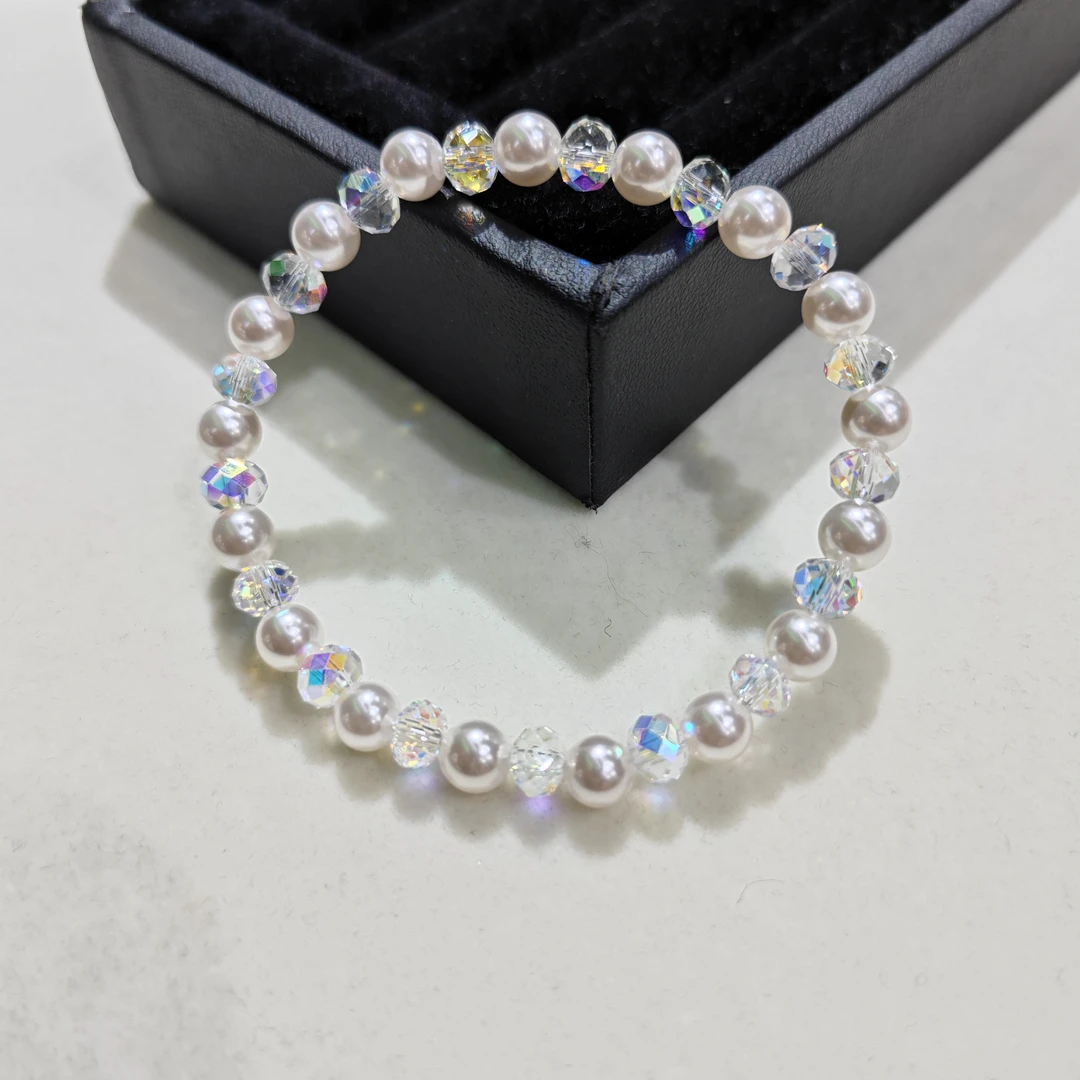 非金属仿珍珠手链 彩光K7贝珠手串E401 zh