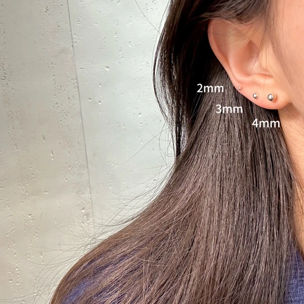 925银耳饰 十里间【纯银｜养耳】简约s925银豆豆耳钉多耳洞叠戴耳环