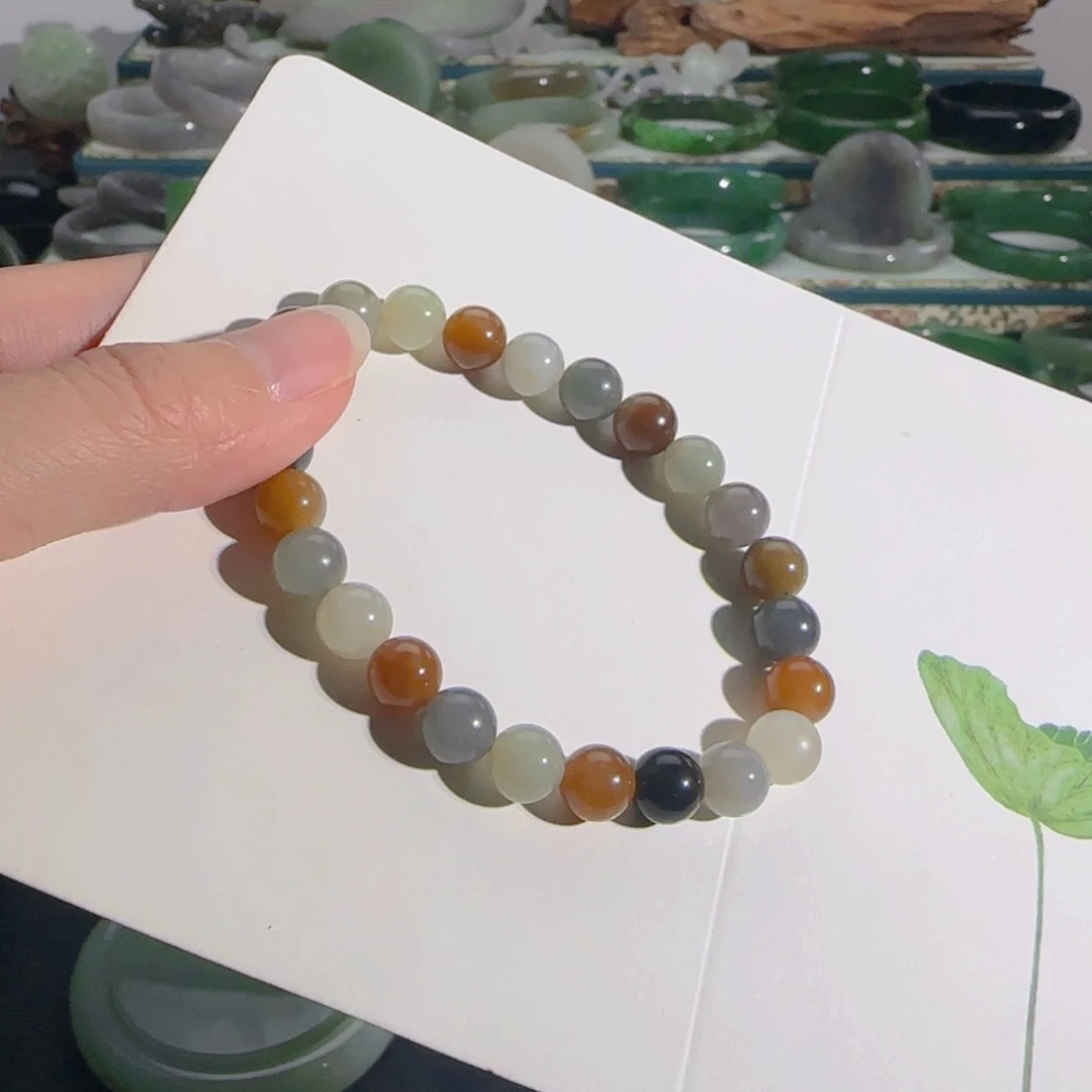 手链未镶嵌和田玉楼兰卡8手链