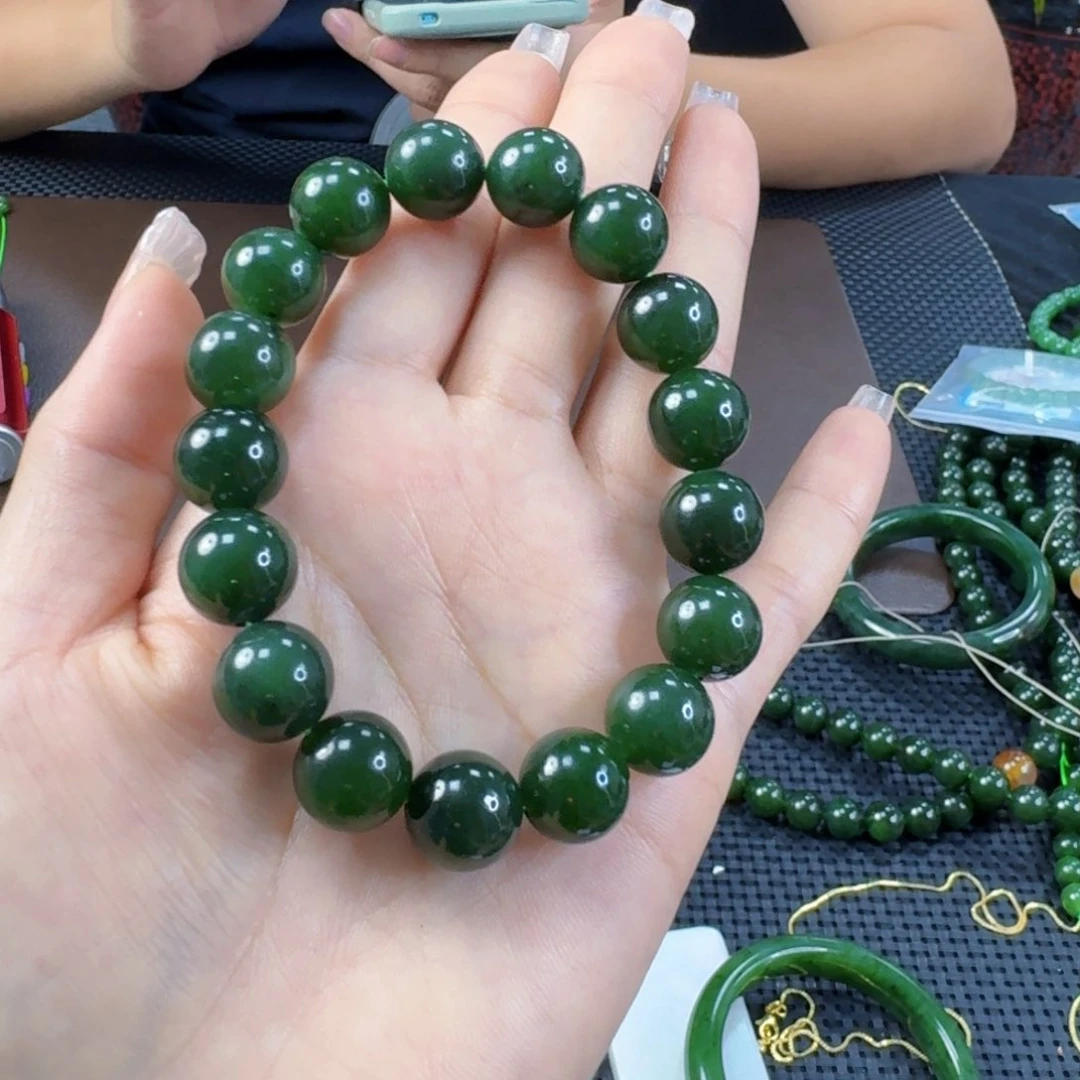 手链未镶嵌和田玉（碧玉）卡12