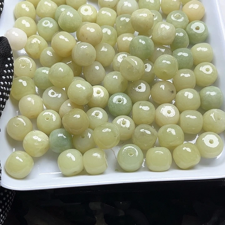 和田玉（糖玉）和田玉边角料9K金镶嵌唯****下