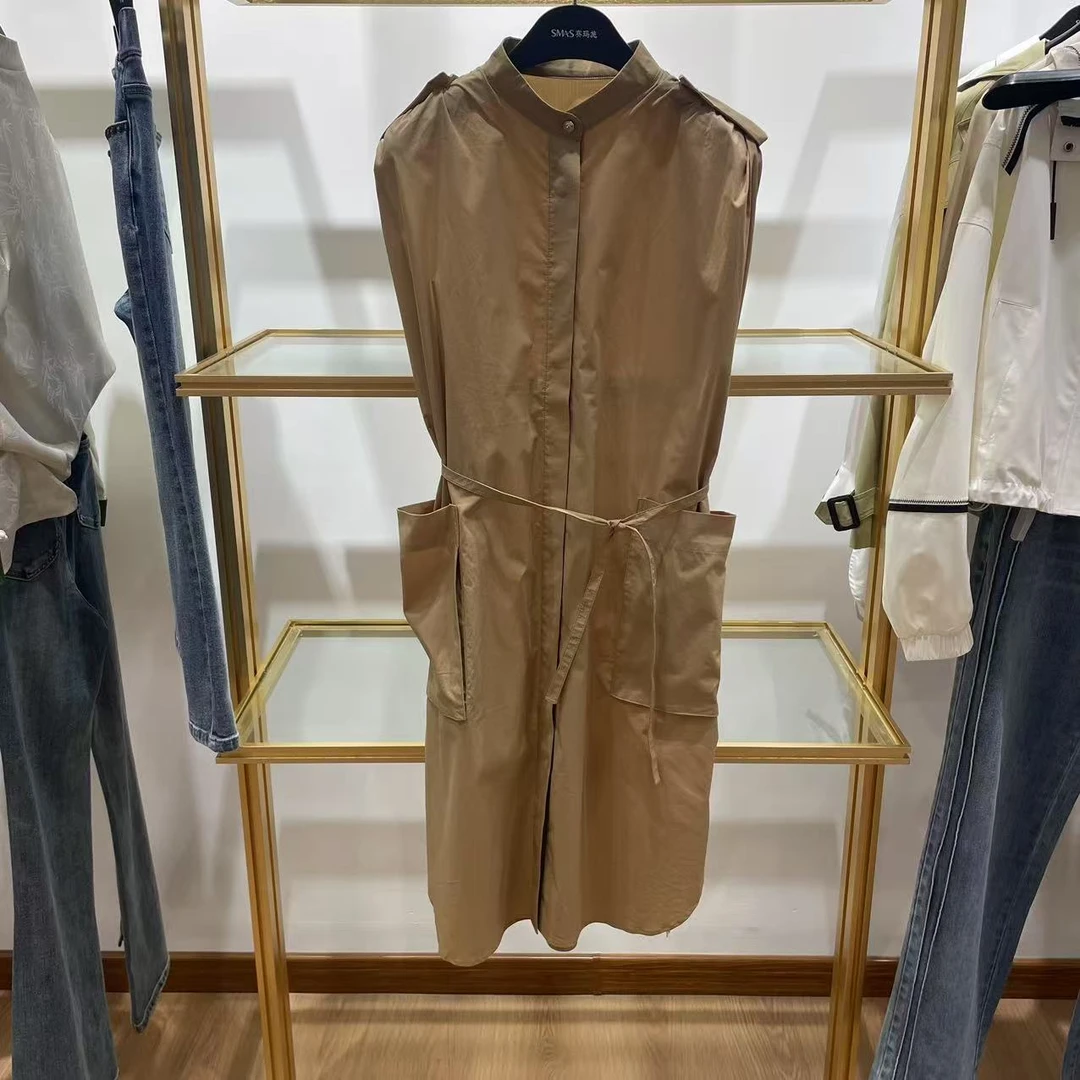 立领背带款夏季长裙连衣裙背带均码中长款纯色长袖女装GB837015