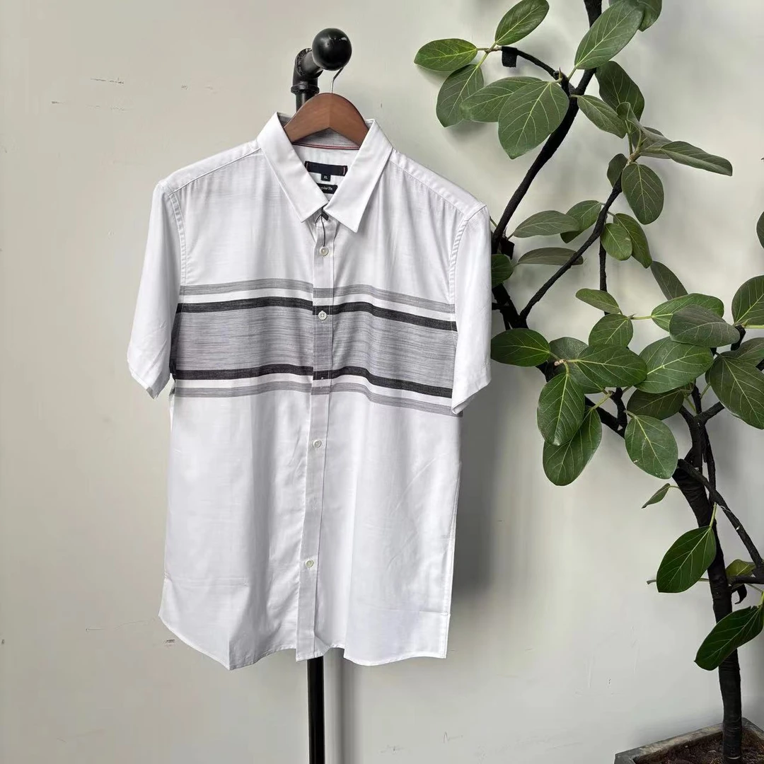 【TM】夏季男款休闲灰色短袖衬衫  TS121103530 03530